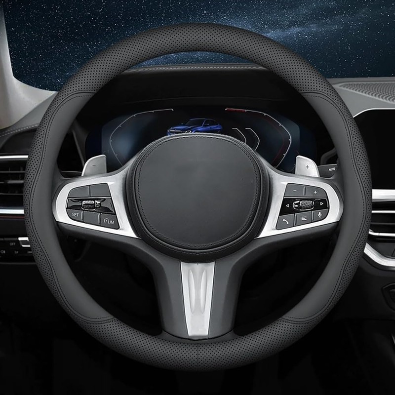 HAOTULE - Funda de piel para volante de coche, universal,