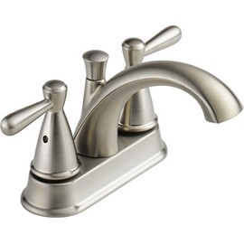 Peerless Bayside Centerset Bathroom Faucet Brushed Nickel, Bathroom Sink Faucet, Drain Assembly, Brushed Nickel P99640LF-BN