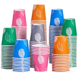 KGKTU 600 Pack 3oz Disposable Paper Cups, Small Disposable Cups, Colorful Small Mouthwash Cups, Mini Paper Cups for Parties, Picnics, Barbecues, Travel and Event