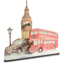 London Geschenk - London 3D-Holzkarte | Geldgeschenke, England, London Geschenkkarte, England Deko, London Reisegutschein, Doppeldeckerbus In London