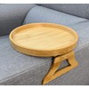 Esoes Bamboo Sofa Arm Tray Round Sofa Side Tables With