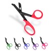 Medical Scissors 7.5" – Red Trauma Shears with Fluoride-Coated Non-Stick