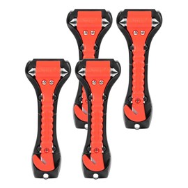 SCUARI Car Window Breaker and Seatbelt Cutter,Car Window Breaker Tool,Car Accessories Emergency Escape Tool,2-in-1 Glass Breaker and Seatbelt Cutter,Fit Auto Traffic Accident Emergency Escape (4PCS)