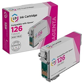 LD Products Brand Ink Cartridge Printer Replacement for Epson 126 T126320 High Yield (Magenta)