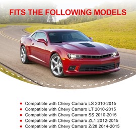 Fancemot Real Carbon Fiber Door Panel Scratch Protector Decoration Trim Compatible with 2010-2015 Chevy Camaro LS LT SS ZL1 Z/28 Interior Accessories