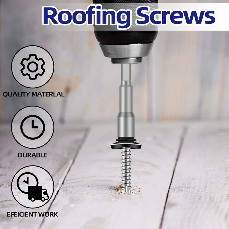 Etauwe #10 x 1-1/2" Zinc Plated Steel Self Drilling Roofing