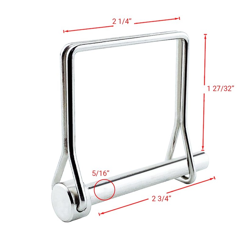 Stainless Steel Square Shaft Locking Pin 5/16" x 2 3/4"
