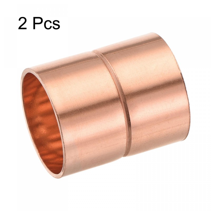 sourcing map Copper Pipe Coupling 25mm Straight Connecting Adapter with
