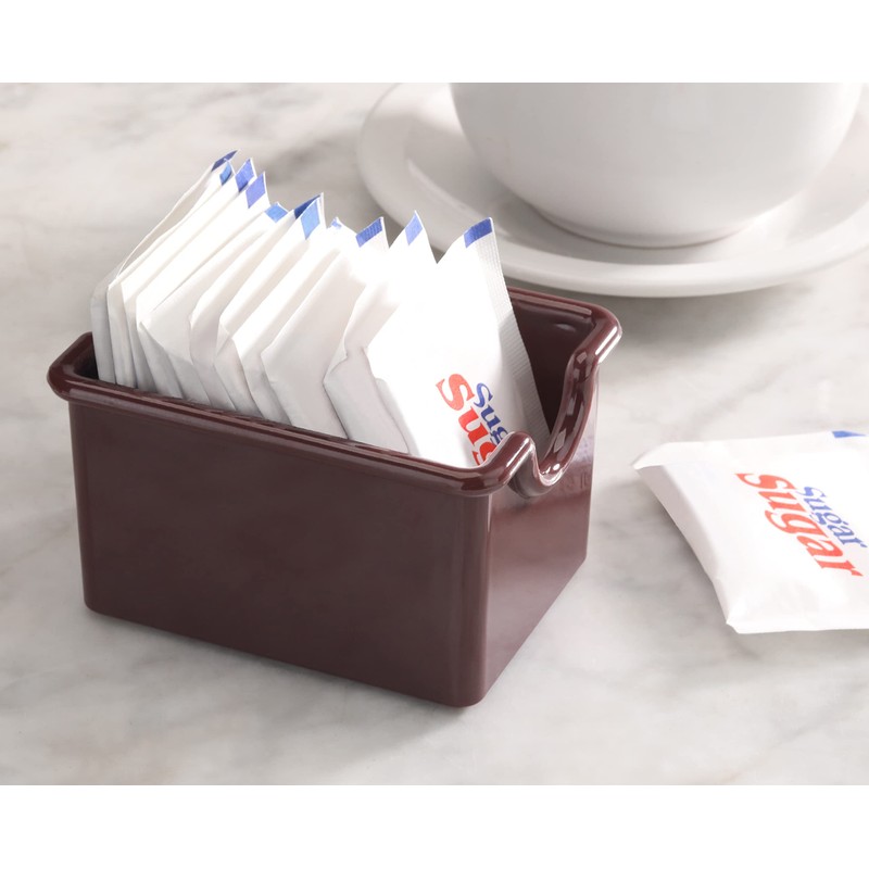 New Star Foodservice 28454 Plastic Sugar Packet Holder, Brown, Set