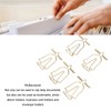 100Pcs Gold Paper Clips Cute Shape Stainless Steel Multifunction Metal