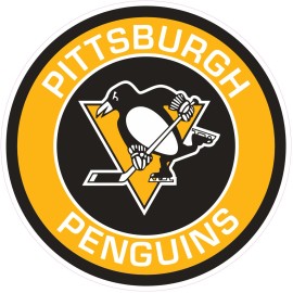 (NOT A PATCH) Pittsburgh Penguins Hockey HTV Heat Transfer Vinyl Iron On - 4" Inches