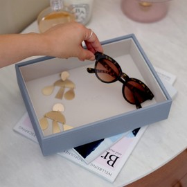 Stackers Dusky Blue Classic Medium Jewellery Box Chunky Jewellery Layer
