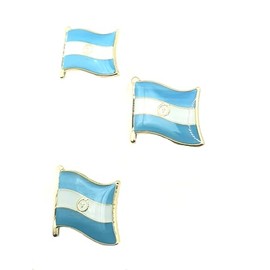 Argentina Argentine South American America Metal Enamel Country Flag Pin Badge Pack of 3