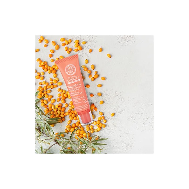 Natura Siberica Crema antioxidante para contorno de ojos con Vitamina-C,