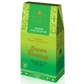 Samley Tea Green Fantasy Ceylon Green Tea Loose Leaf Blend, Luxury Gourmet Premium Tea Gifts for Women and Men, 100g