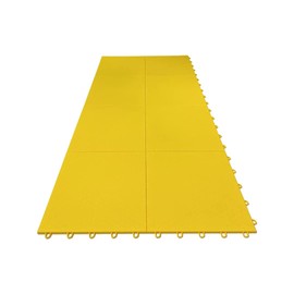 InOut Flooring 8 Yellow Tiles - High Durability Colored Flooring Tiles - Interlocking Versatile Training Surface - Roller Skate Indoor&Outdoor, Dance Floor Tiles, Basketball Tiles, Multi Sports Floor