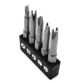 OHIY Special Shaped Screwdriver Insert Bits Set in 5 Different Shapes U-Shape, Y-Type, Triangle, Inner Cross, 3-Points