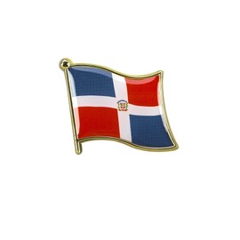 Collectible Novelty Flag Pin for Backpack, Scarf - Made From Jeweler Class Metal - Spartan and the Green Egg Explorer Flag Pin Series: Dominican Republic (57)