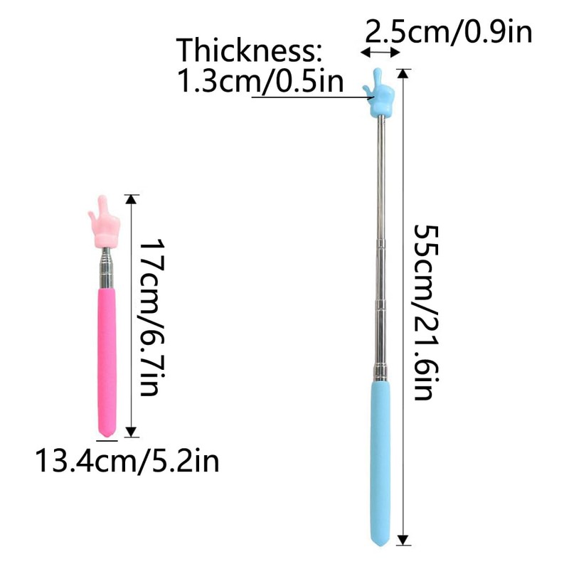 Teacher Pointer Stick 4 Pack Stainless Steel Telescopic Finger Pointer