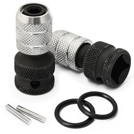 Impact Driver Socket Adapter Hakkin 1/2 Square Drive to 1/4 Hex Shank Socket Adapter Quick Release Converter for Impact Driver Impact Ratchet Wrench