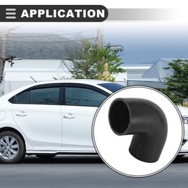 Motoforti Universal Reducer Coupler Silicone Hose, 63mm 2.5 ID 90 Degree, Silicone, Black, 1 Pcs