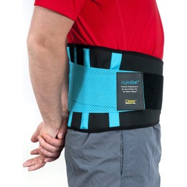 Back Brace for Lower Back Pain Women & Men - Back Brace for Men Lower Back Pain Relief Products, Medical-Grade Lumbar Support and Back Support Belt for Women and Men, Black, L, Clever Yellow