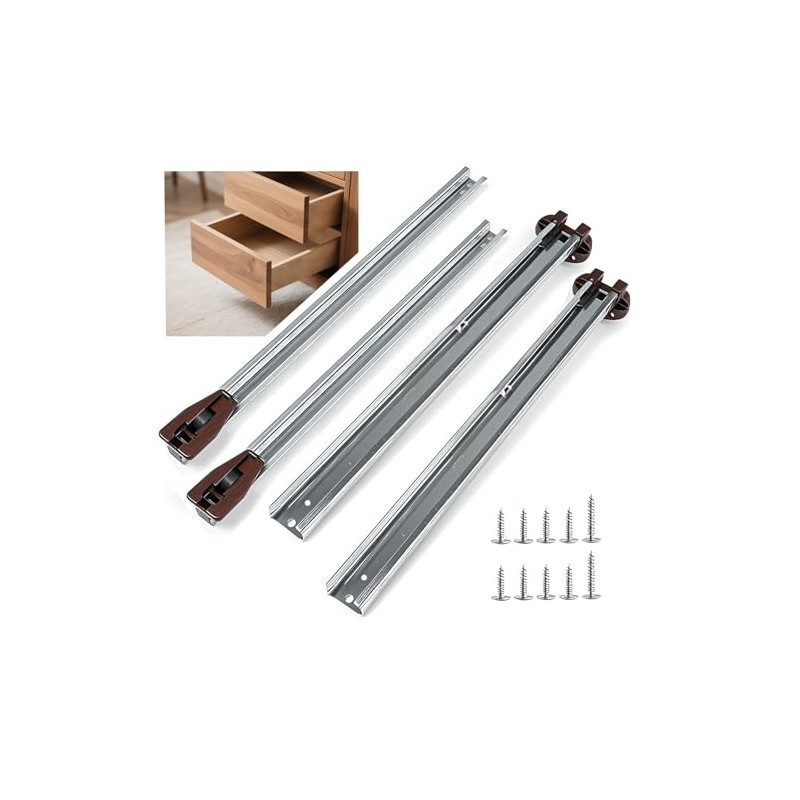 2 Pack of Drawer Slides Center Track for Kenlin Rite-Trak
