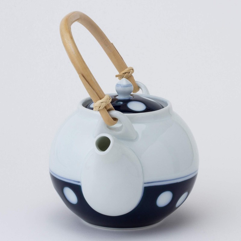有田焼 丸型土瓶 水玉柄 4号 62496