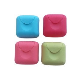 Contenedor portátil de jabón de viaje con tapa, organizador de jabonera de plástico para baño, hogar, senderismo, camping (paquete de 4)