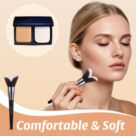 Contour Brush Makeup Brush, Angled Foundation Contour Brush, Contour the Face Synthetic Kabuki Brush for Concealing Blending Setting Buffing with Liquid, Cream and Powder Cosmetic