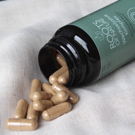 ROOTS OF NATURE Wechseljahre Vitalpilz-Komplex – 60 vegane Kapseln – mit Hericium, Reishi, Maitake, Ginseng, Salbei & Vitamin D – Für Hormonbalance, Nervensystem & geistige Leistung