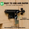 Black Heavy Duty Slide Lock, Slide Bolt Gate Latch with