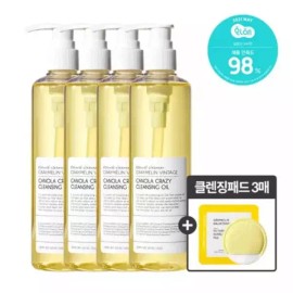 Canola 3+1 카놀라 클렌징오일 300ml +클렌징패드3매 [쑥뜸팩 2개] 3+1 Canola Cleansing Oil 300ml + 3 Cleansing Pads [2 Mugwort Packs]