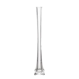 Mega Vases Eiffel Tower Vase 1.5 Inch x 24 Inch, Decorative Clear Glass with Sturdy Base, Wedding Centerpieces, Flower Bouquets, Home Décor, Celebrations, Parties, Event Planning, Arts & Crafts