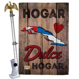 Ornament Collection Country Cuba Hogar Dulce House Flag Eagle Set Regional Nation International World Particular Area Decoration Banner Small Garden Yard Gift Double-Sided, Made in USA