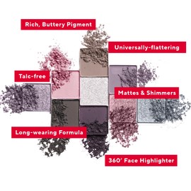 Mirabella Eye Love You Neutral Eyeshadow Palette Collection, Makeup Palette with Ultra-Pigmented Pressed Powders, Natural Matte & Shimmer Eyeshadows with Moisturizing Jojoba & Triglyceride, Seduction