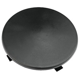 Deltech Manufacturing 6" Round Light Pole Top Cap- Black Plastic