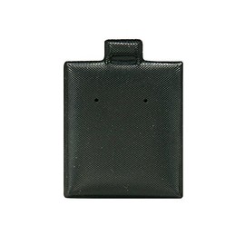 N'icePackaging - 200 Qty Plain Black 1 1/2" x 1 3/4" Vinyl Puff Pad Earring Cards - For Display & Sales - Clip / Wire / Post Earrings