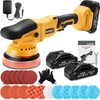 AUTIWOZ Cordless Car Buffer Polisher, 2x2000mAh 21V Batteries 5 Inch