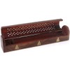 Sheesham Wood Incense Holder Ash Catcher-Buddha three 31 cm