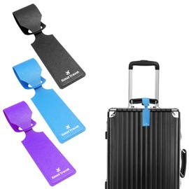 nalaina Name Tag, Luggage Tag, Set of 3, Business Trip, Number Tag, Travel Tag, Travel Baggage, Label, Suitcase, Lost Prevention, Cute, Stylish, Purple, Blue, Black