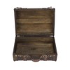 Retro Wooden Suitcase Home Party Artificial Leather Jewelry Necklace Storage