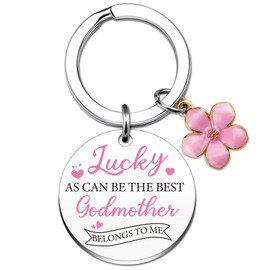 Wrpixe Godmother Gift Keychain Godmother Proposal Gift from Godchild God Mother Gifts for Women Birthday Gifts for God Mom Parents Baptism Thanksgiving Christmas Mothers Day Presents for Her