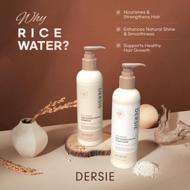 Dersie Rice Water Hair Growth Shampoo and Conditioner: Rice Water Shampoo for Hair Loss