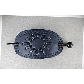 Perfect Hairstyle with Our Hair Accessories - Dark Blue Faux Leather Slide Hair Pin Stick Barrette Accessory Hairpin Fashionable Hair Accessory Hair Jewelry Accessories for Lady Women