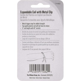 Hillman Expandable Coil with Metal Clip, 5 Pack
