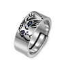 Mylifit Men's Ring, Silver, Cute Cat, Animal Size, Cat Accessory,