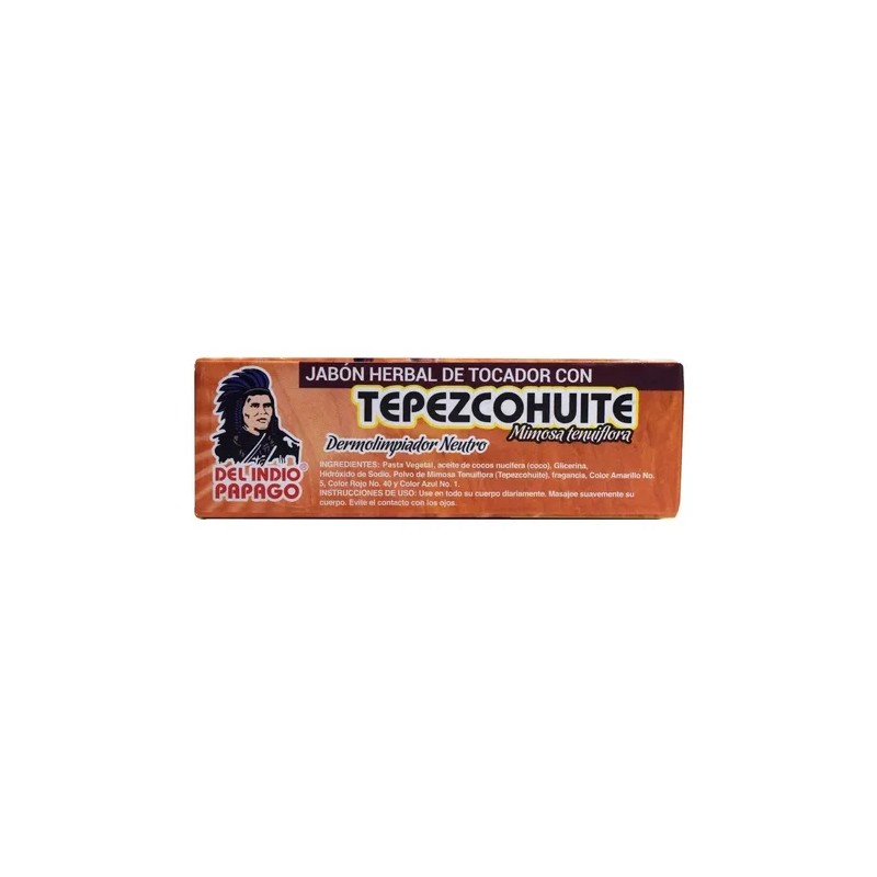 Jabón Neutro Tepezcohuite 125 G Del Indio Papago