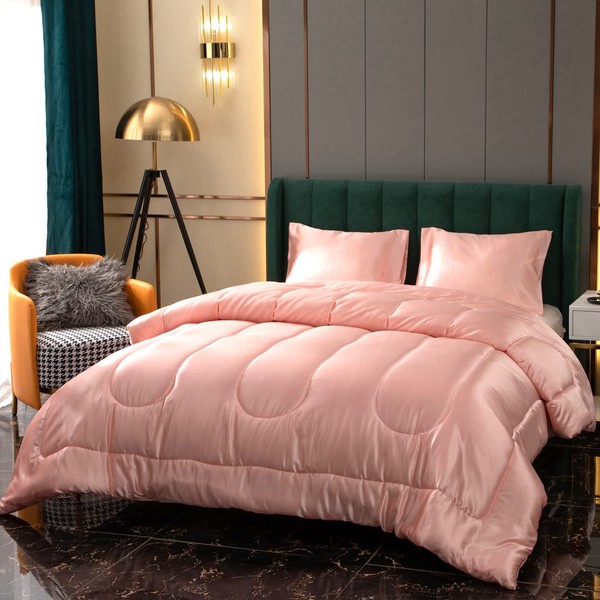 Satin Comforter Queen Silk Like Satin Comforter Down Alternative Comforter