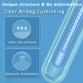 Anti-Collision Bumper Guard Protector Clear Strips, Adhesive Bumpers for Furniture, Cabinets & Wall Protector, Universal Car Door Edge Guards, Reusable Transparent Airbag Cushioning, 4PCS